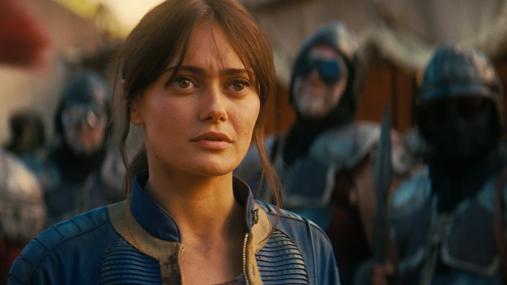 Ella Purnell as Lucy in an official Fallout publicity still published by Amazon.