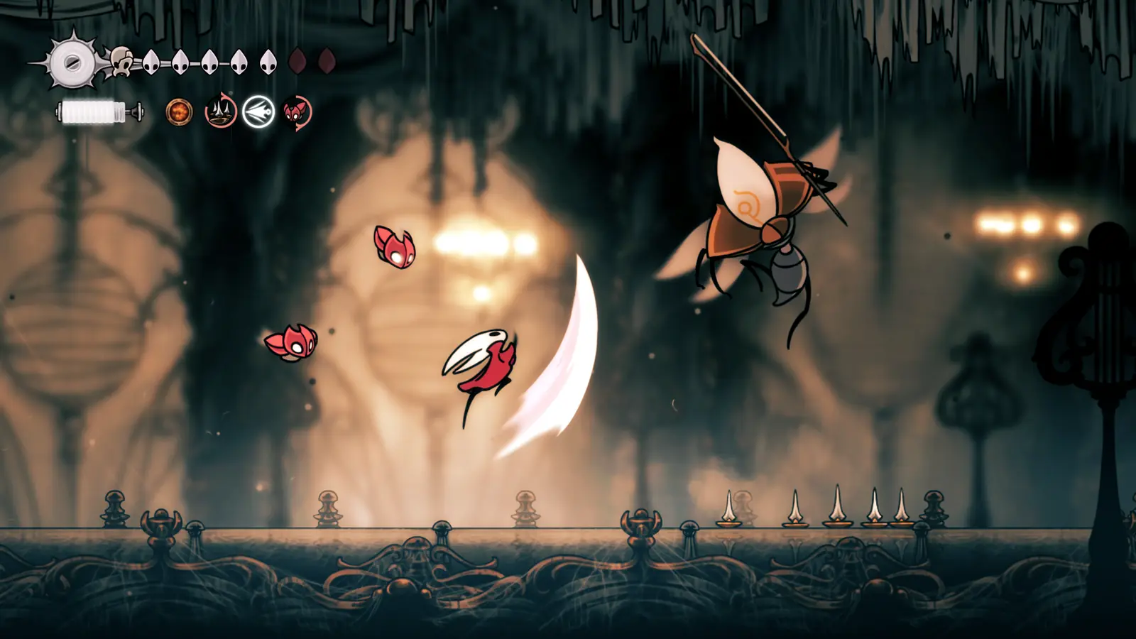 A close-range encounter in an interior chamber. Developer-provided screenshot; not a performance comparison.